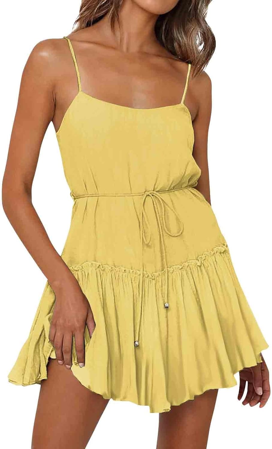 Parisian Tall - Robe Courte En Satin à Bretelles Fines Et Col Bénitier