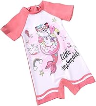 بدلة سباحة بيبي رضع وتربروف بناتي بنص كم وشورت قطعه واحده - راحة وأناقة لطفلتك من kidstown waterproof swim jumpsuit