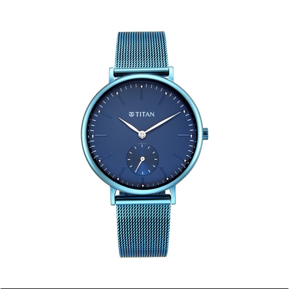 Titan Women Metal Analog Blue Dial Watch-95142Qm01/Np95142Qm01, Band Color-Blue (B09879S648) Amazon Price History, Amazon Price Tracker
