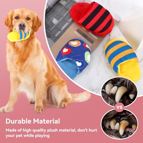 Agatige 3Pcs Plush Pet Dog Squeaky Toys - Image 2