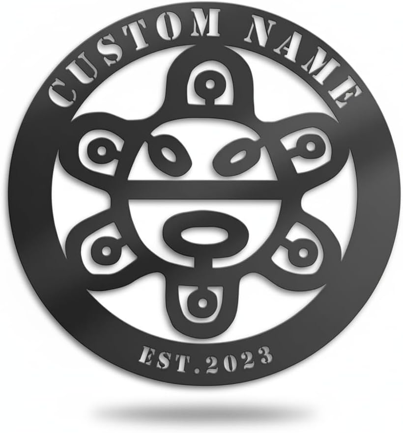 Personalized Metal Sign - Custom Puerto Rico Taino Sun Sol God Symbol Metal Wall Art Led Light Personalized Made In Boriken Name Sign Home Decor Boricua Decoration