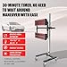pakowin Infrared Paint Curing Lamp - 2100W 110V Short Wave Infrared Heating Light Equipped with Four Caster Wheels - with Timer and Height Adjustable - for Car Paint Booth