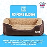 Bunty Deluxe Dog Bed - Small to XXL Calming Washable Dog Bed - Non-Slip Base, Raised Walls, Fleece Lined Interior, Plush Cushioning, Insulates & Retains Heat - Medium, Brown - Image 9
