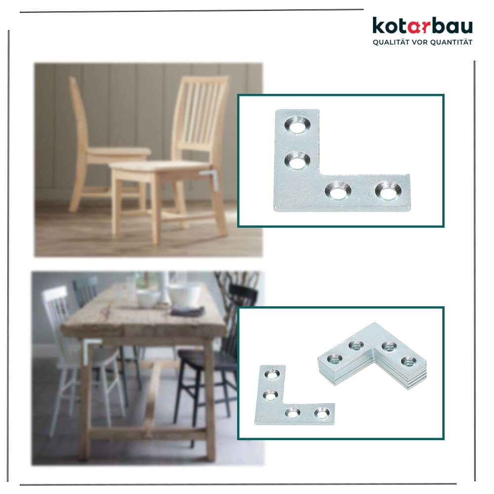 SUPPORTO ANGOLO MOBILI Universale Con Connettori In Acciaio Inox 4 Pz