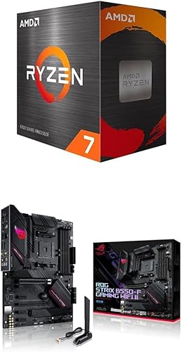 AMD Ryzen 7 5700G - Procesador de escritorio desbloqueado de 8 núcleos, 16 hilos y Asus ROG Strix B550-F Gaming WiFi II AMD AM4 (3 generación Ryzen)