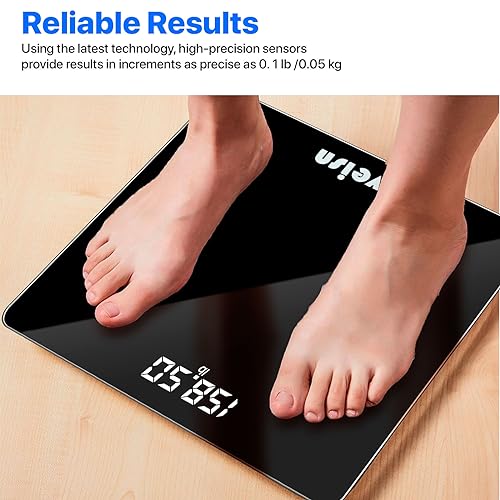 Scale for Body Weight, Digital Bathroom Scale,Weight Scale with LED Display Accurate to 0.1lb 400 lbs/180kg Maximum Load Capacity - Image 3