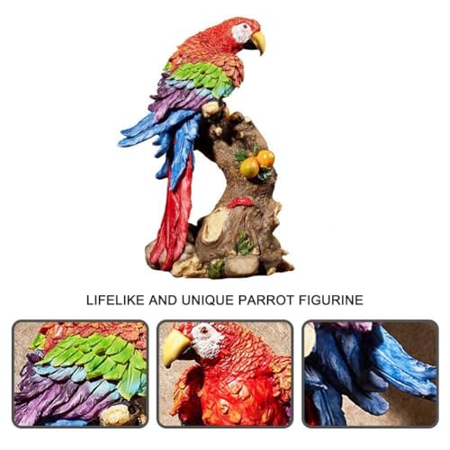 Statue de perroquets artificiels pour égayer un salon sombre - 3