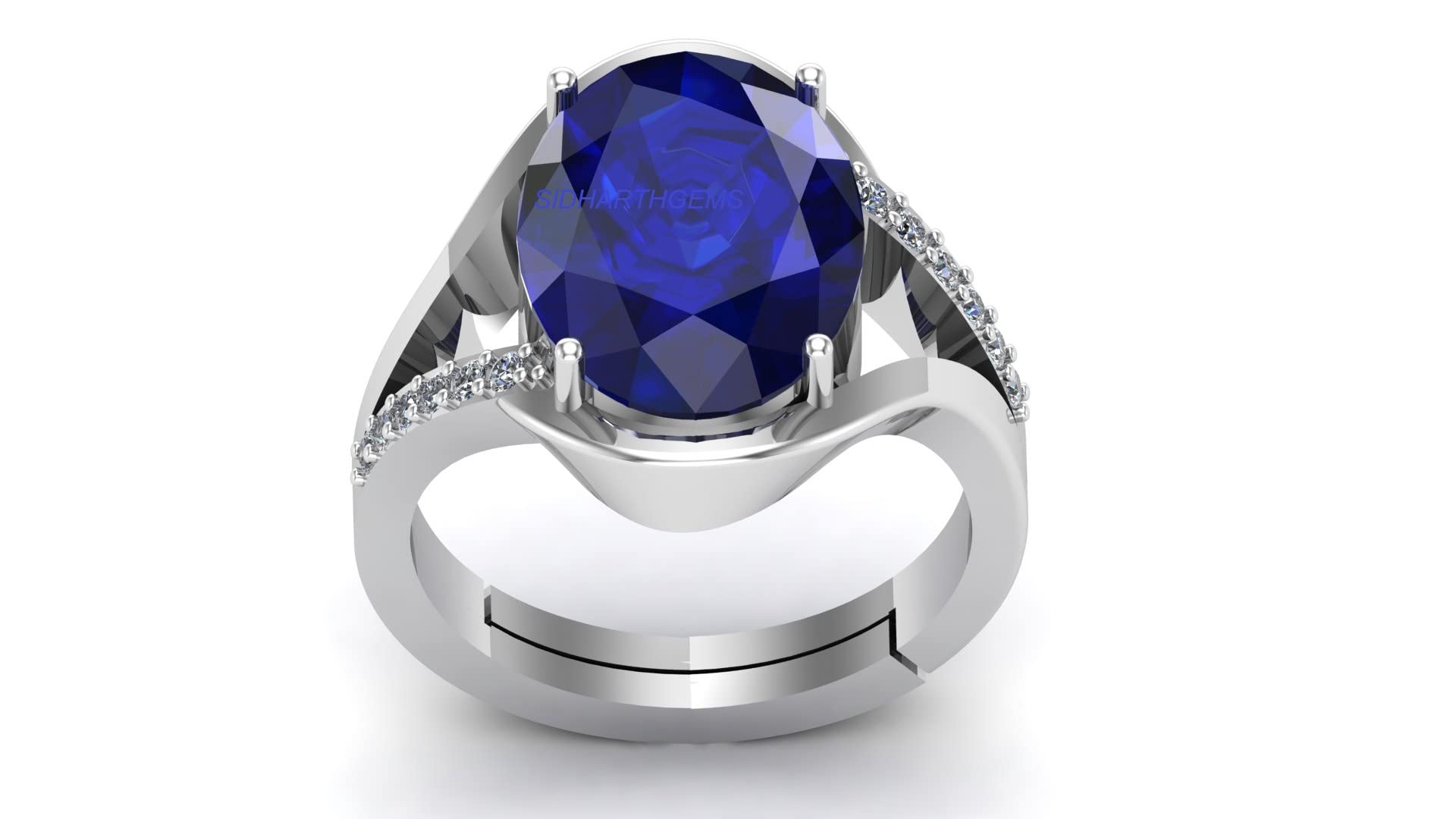 SIDHARTH GEMS Blue Sapphire Adjustable Ring Silver Plated 6.00 Carat Unheated and Untreated Neelam Natural Ceylon Gemstone for Men and Women (B09TPDKWWN) Amazon Price History, Amazon Price Tracker