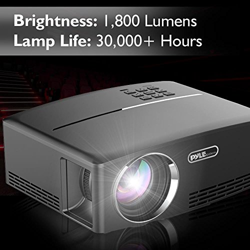 Pyle Multimedia Home Theater Projector - Portable Hd 1080P Led With Usb Hdmi Digital Data System Projection For Entertainment Video Photo Game Full Cinema Movie In Your Laptop - Prjg98 #TOP5