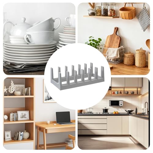 Support vertical pour couvercles de casseroles et support de couvercle poêles plat - 5