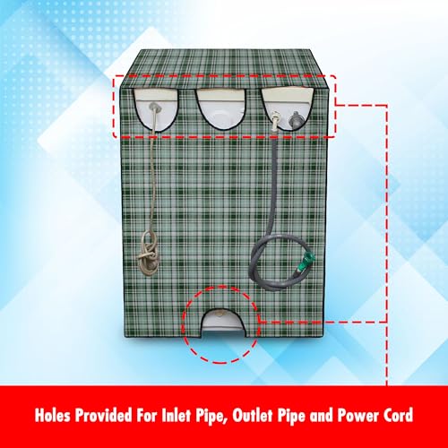 Image of Lithara Front Load Fully Automatic Washing Machine Cover for LG, Samsung, IFB, Whirlpool, Suitable for 5 kg & 5.5 Kg - Waterproof, Dustproof Cover (Print-8)