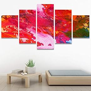 SIGNWIN 5 Panel Canvas Wall Art Modern Art...