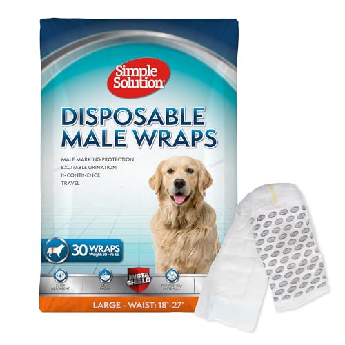 Simple Solution True Fit Disposable Dog Diapers for Male Dogs, 0