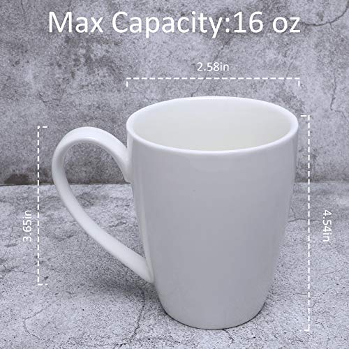 Amhomel MUG-16OZ-WHITE-6 Coffee Mugs Set Of 6 thumb #3