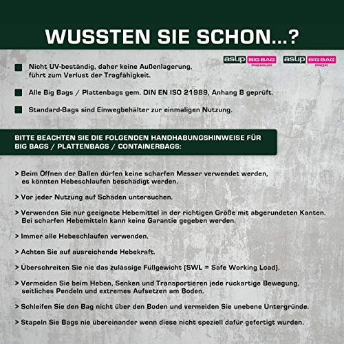 Big Bag Sack asup für Steine 90 x 90 x 90 cm, SWL 1.000 kg