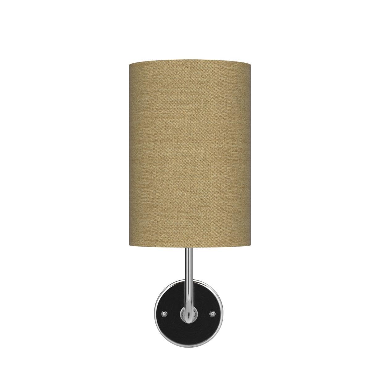 Craftter Wall Lamp for Living and Bed Room Light- Stainless Steel Base Antique Bedside wall lamp for Bedroom, Drawing Room, Brown Shade (B22 Bulb, 40-Watt, Electric) 2