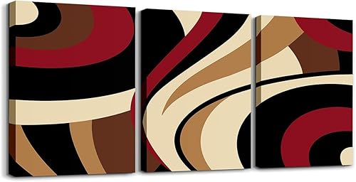 Miniatura 19 de Castle Fairy 3 piezas de arte de pared para decoración de sala de estar, líneas geométricas, decoración de pared para dormitorio, decoración de