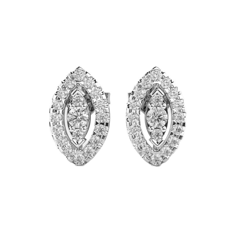 Clous d'oreilles argent 925 yeux étoilés plaqué or ronds LKE_G_00155
