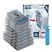 SACCHETTI SOTTOVUOTO PER VESTITI x12 – Confezione Jumbo - Risparmia fino all'80% di spazio di archiviazione – Include pompa gratuita e gancio per appenderla – SET EXTRA LARGE – LaundrySpecialist