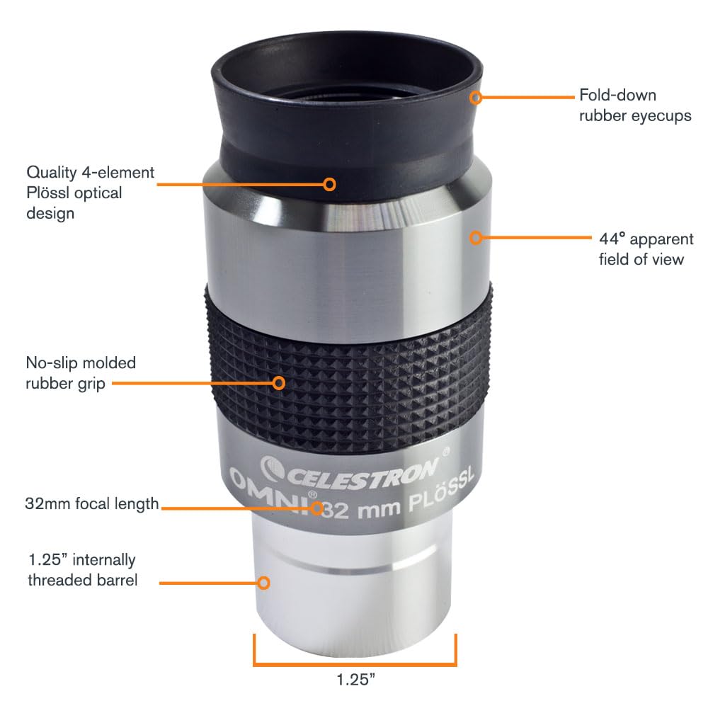 Amazon.com : Celestron 93323 1-1/4-32 mm Omni Series Eyepiece