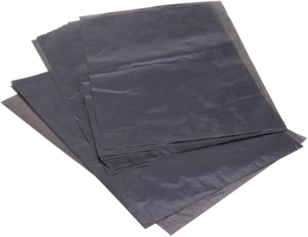 VILLFUL 25sheets Carbon Transfer Paper for Tracing Drawing and Painting Graphite Coated Art Paper Gray and Black for Easy Crafting and
