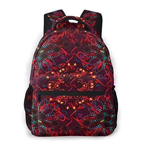 RTUBNSD Mochila Escolar Niño Chico Chica  Mandalas Geométricas Violeta Casual Mochilas