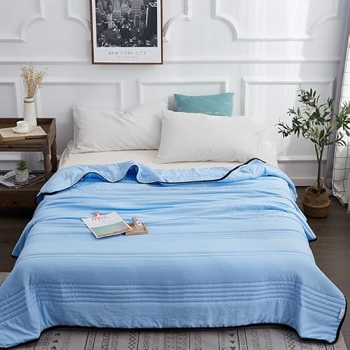 Nuvodreams Silk Cooling Blanket Queen Size, Nuvodreams Cooling Blankets For Hot Sleepers, Double Side Cooling Blankets, Ultra-Cool Lightweight Breathable Summer Blanket For Hot Sleepers (200*230cm,A)