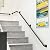 FlySkip Handrails for Indoor Stairs 4ft 2 Sections Galvanized Steel Pipe Stair Railing Non-Slip Wall Mount Hand Rail for Outdoor Indoor Stairs Porch Deck(4FT)