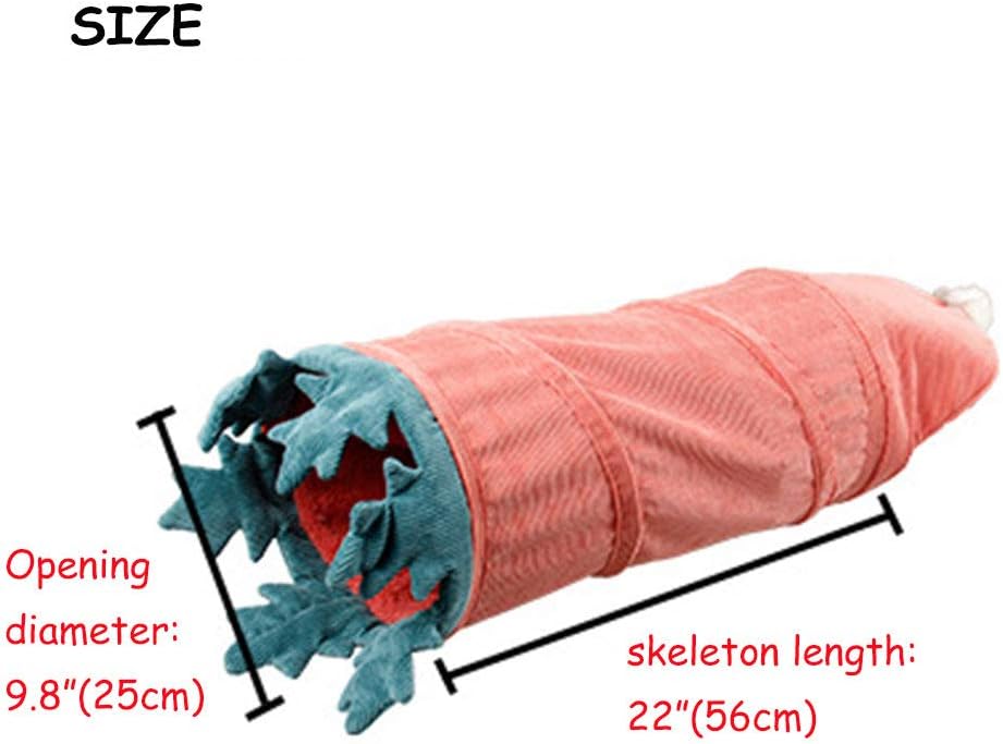 Collapsible Corduroy Cat Tunnel, Vegetable Shape Cat Drill cat Litter Warm pet Tubes Toys, Interactive Cat Toy for Indoor Playing