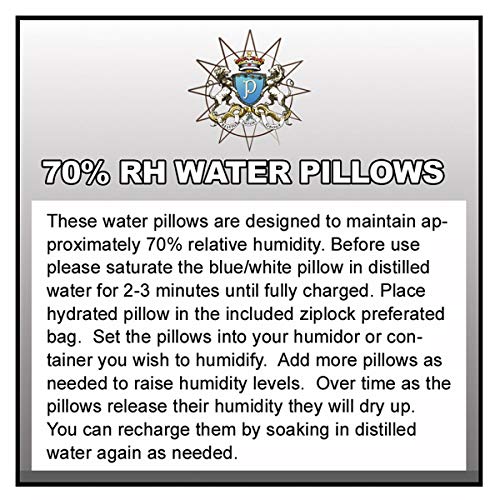 Prestige Import Group - Water Humidification Pillows Portable Humidifiers For Cigar Humidification - 25 Pack #TOP6