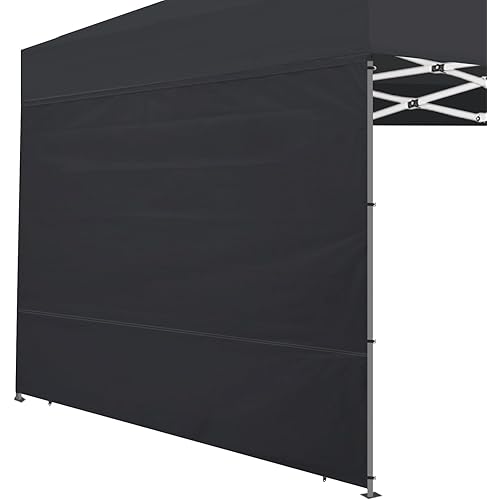 Canopy Tent Sidewalls 10×10 for Pop Up Canopy, Instant Canopy Sunwall with Waterproof and UV Protection Layer,1 Pack Sidewall Only（Black）