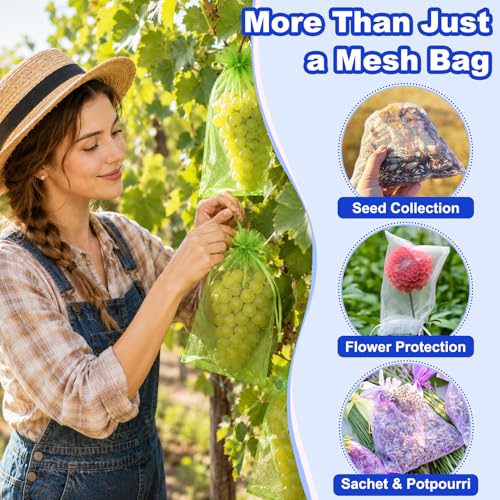 Image of Crweety Royal Blue Organza Bags 8x12 Inch 50 Pack, Large Mesh Gift Bags for Jewelry Sachet, Elegant Small Mesh Bag Drawstring for Candy Wedding Party Favor, Bridal Shower, Baby Shower & Graduation