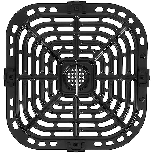 OSALADI Air Fryer Accessories Air Fryer Replacement Parts Tray for Instants Pot Stainless Steel Grill Pan Drill Rack Grill Plate with Attachments Compatible with 6 Quart Black