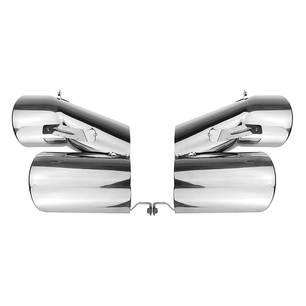 1 Paar Auto Auspuff Endrohr Schalldämpfer für Accord Sport/EX-L/Touring 2018 2019, Edelstahl Auto Auspuffendrohre Auspuffrohr TIPP Endschalldämpfer Spitze Tail Throat