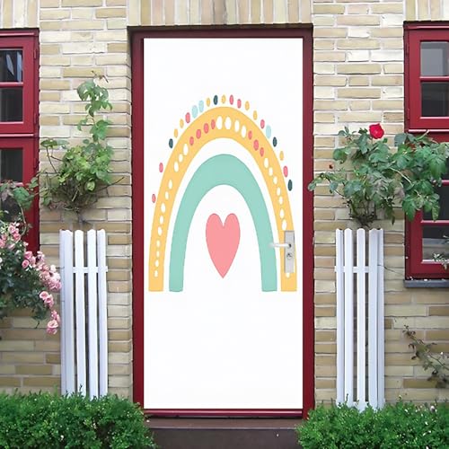 Sticker porte 3D imperméable et amovible design blanc