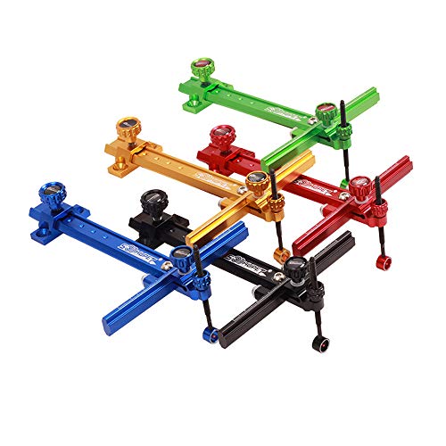 AMEYXGS Archery Recurve Bow Sight Accessories 6 Inch T Shape Archery Shooting Single Target Sight Adjustable Bowsight with Optical Fiber Pin Sight for Target Practice (Black)