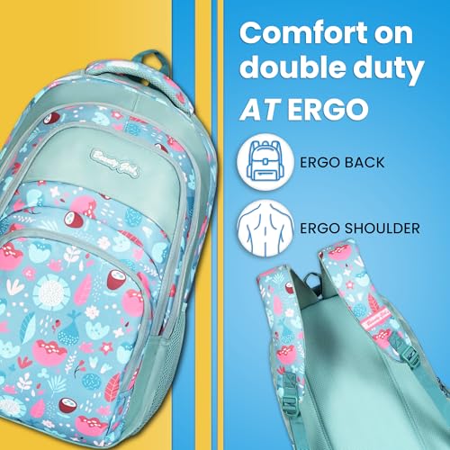 Image of BEAUTY GIRLS BY HOTSHOT FLORAL 1594|SCHOOL BAG|TUTION BAG|COLLEGE BACKPACK|LARGE SIZE|WATER RESISTANT|19 INCH|FOR GIRLS & WOMEN|36 LITERS BACKPACK