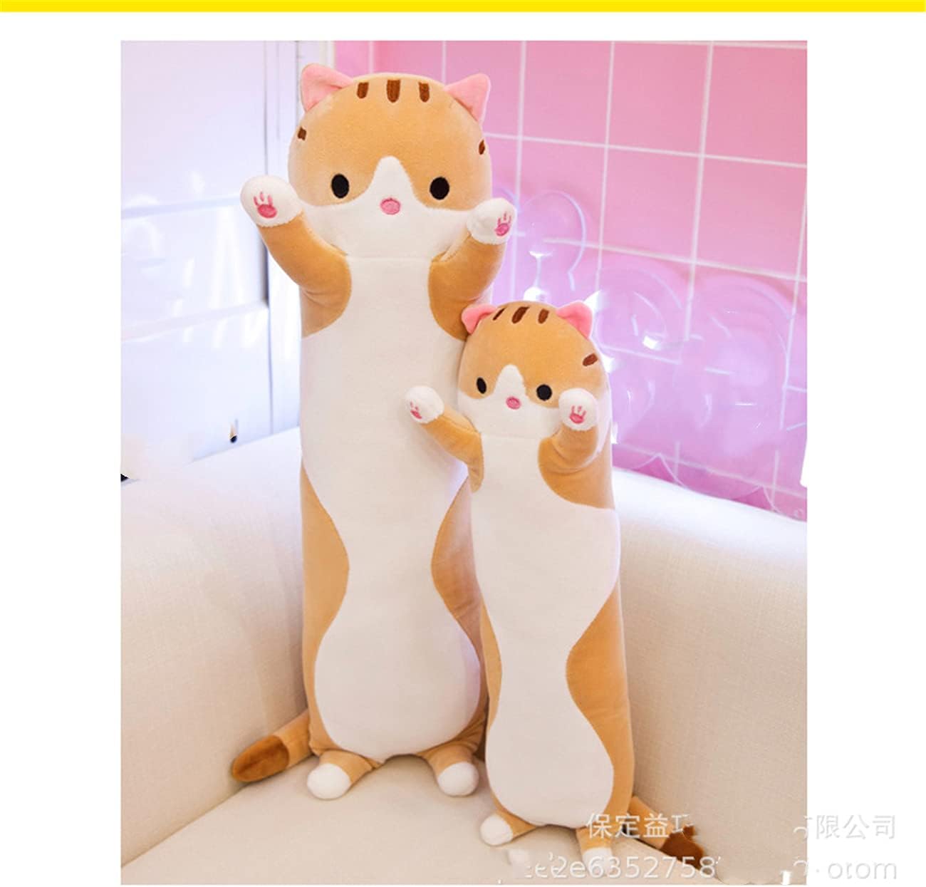 🔥 Flаѕh Sаlе QIANFU Cute Plush Cat Doll Cat Plush Pillow Doll Toy Soft Cat Stuffed Animals Long Pillow Toy Kitten Body Pillow Gift for Kids and Girlfriend (Gray,19.6 in)