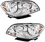 A&P Headlight Assembly for 2008 2009 2010 2011 2012 Chevy Malibu Driver and Passenger Side Front Headlights (Chrome)
