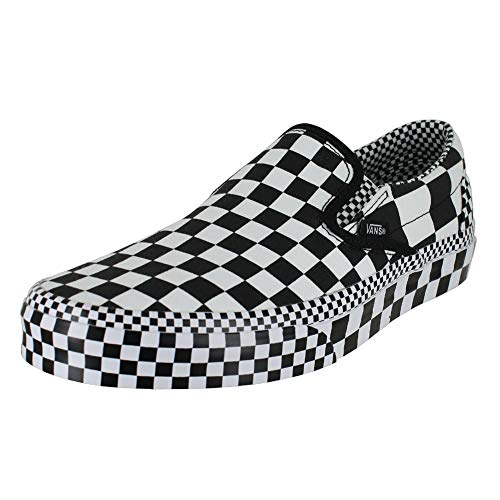 Vans Classic Slip-On (All Over Checkerboard) Black/True White Men's 5, Women's 6.5
