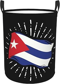 Vintage Cuba Cuban National Flag Laundry Hamper for Room Accessories, Decor Storage of Dirty Clothes, Laundry Basket for Home, Bathroom, Dorm Medium