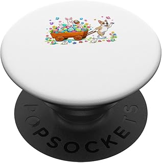 French Bulldog Carrying Bunnies Easter Chocolate Eggs PopSockets Adhesive PopGrip
