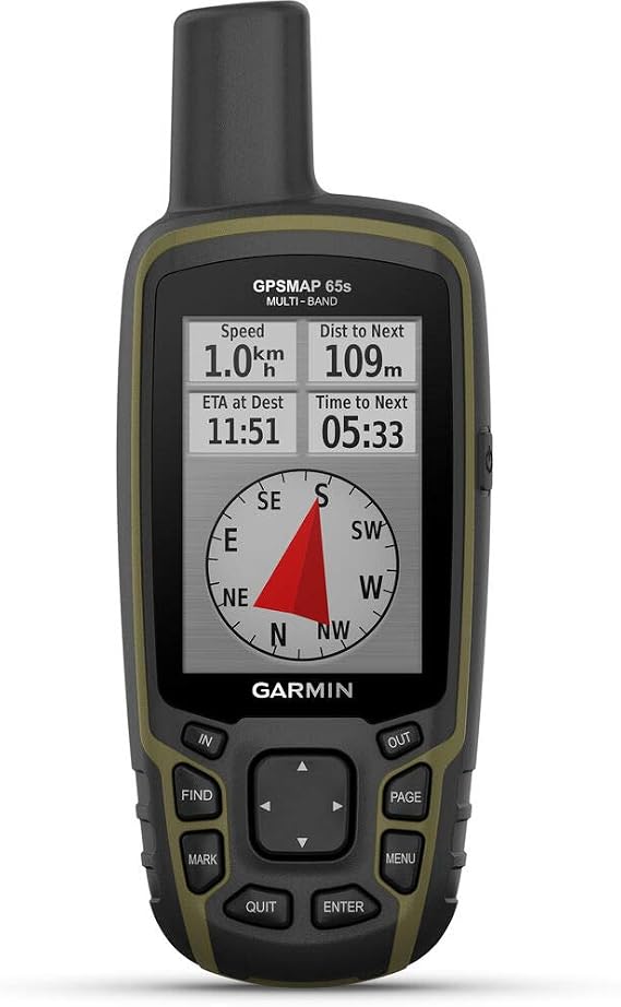 Garmin 010-02451-10 GPSMAP 65s Multi-Band/Multi-GNSS Handheld with Sensors Bundle with 1 YR CPS Enhanced Protection Pack