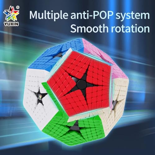 Image of YuXin HuangLong 8x8 Kilominx Speed Cube | World's First 8-Layer Dodecahedron Shape Mod | Professional Stickerless Royal Kilominx, Sculpted Grip & Anti-Pop Design, Expert Level Logic Puzzle