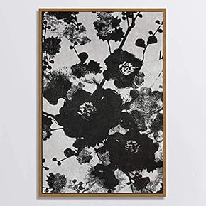 SIGNWIN Canvas Wall Art Black and White Flowers...