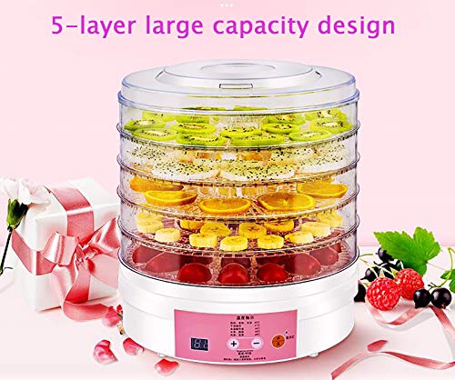Lebensmittel Dehydrator,350 W 5-Lagiger Lebensmittel Gemüse- Und Obsttrockner 35-68 ° Temperaturverstellbar 0-72 Stunden… – Bild 3