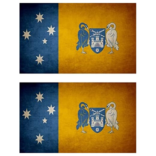 Akachafactory 2 x klistermärke flagga vinyl land vintage australien australiensisk huvudstad territorium