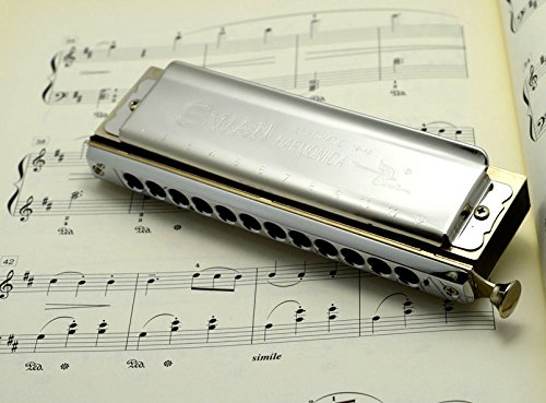 Swan, Harmonica chromatique 12 trous 48 sons Clé de Do W1248U - Les Beatles, Paul McCartney, John Lennon, RIngo Starr, George Harrison Swan, Harmonica chromatique 12 trous 48 sons Clé de Do W1248U – Image 7