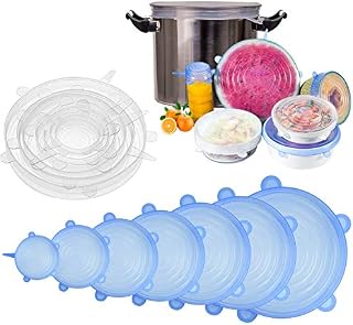 [14pcs] longzon Silicone Stretch Lids, Reusable Durable Food Storage Covers for Bowls, 7