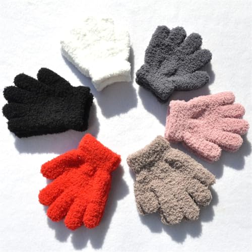 ECYC Ltd Kids Winter Plush Mittens Soft Fluffy Fuzzy Full Finger Glove Knitted Warm Mittens Toddler Cold Weather Gloves4